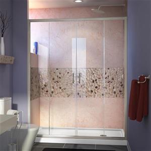 DreamLine Visions Alcove Shower Kit - 30-in - Right Drain - Nickel