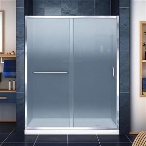 DreamLine Infinity-Z Alcove Shower Kit - 36-in x 60-in - Glass Door - Chrome