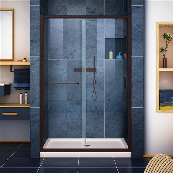 Dreamline Infinity Z Alcove Shower Kit, Infinity Sliding Shower Door