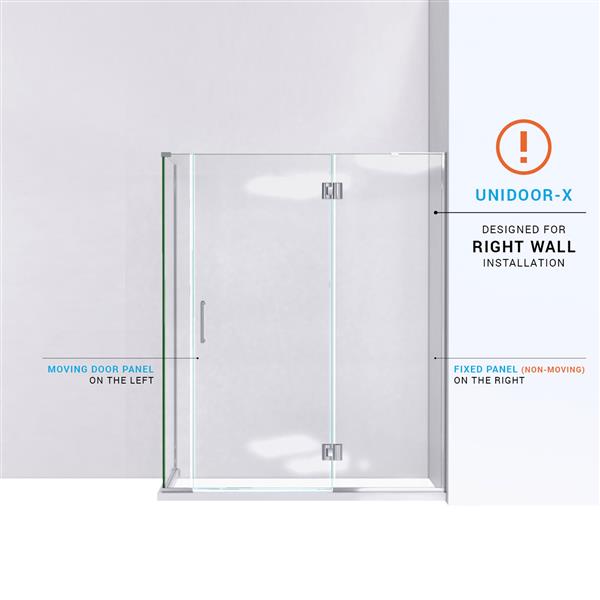 DreamLine Unidoor-X Glass Shower Enclosure - 4-Panel - 60-in x 30.38-in x 72-in - Oil Rubbed Bronze