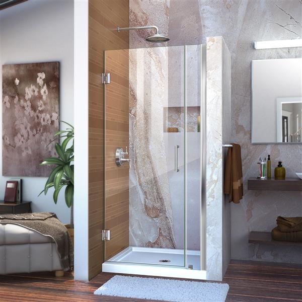 DreamLine Unidoor Shower Door - 34-35-in x 72-in - Chrome