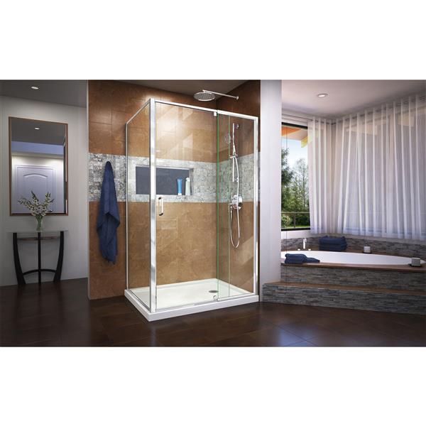 DreamLine Unidoor Shower Door - 28-in x 72-in - Chrome