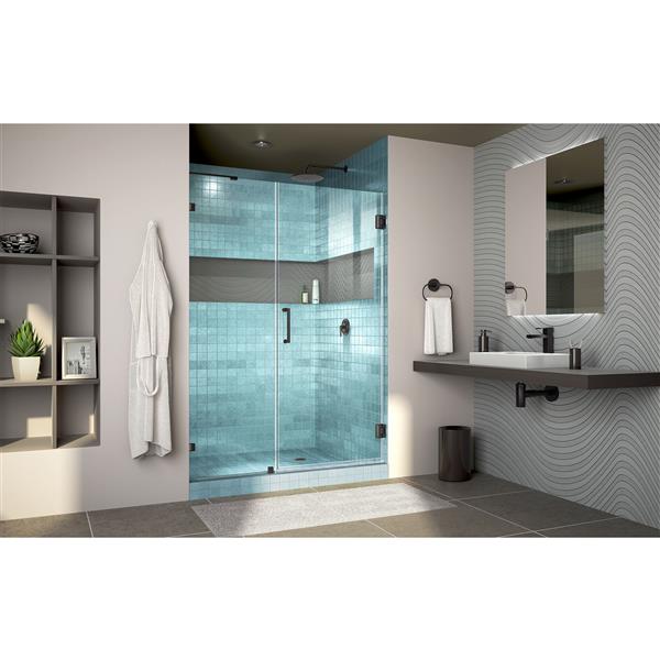 DreamLine Unidoor Frameless Shower Door - 49-50-in x 72-in - Chrome
