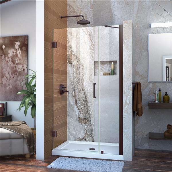 DreamLine Unidoor Shower Door - 41-42-in x 72-in - Oil Rubbed Bronze
