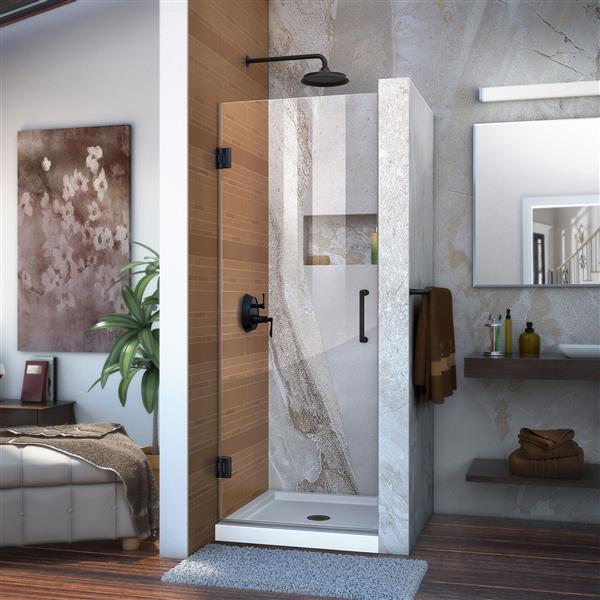 DreamLine Unidoor Shower Door - 23-in x 72-in - Satin Black
