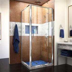 Cabine de douche Flex de DreamLine, 28,44-32,44 po x 72 po, chrome