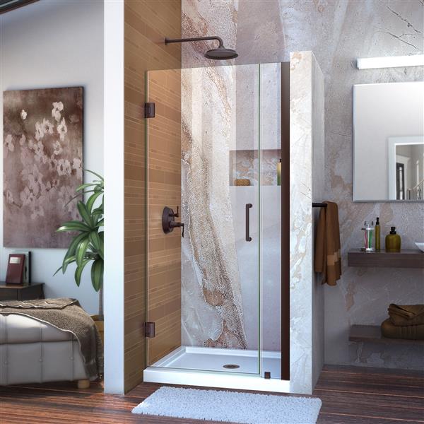 DreamLine Unidoor Shower Door - 31-32-in x 72-in - Oil Rubbed Bronze