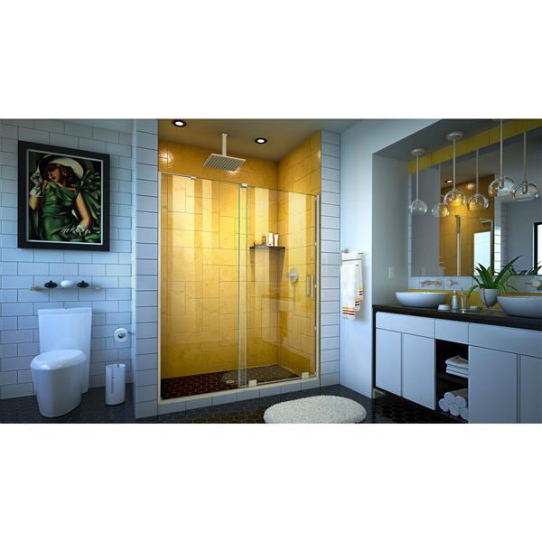 DreamLine Unidoor Shower Door - Clear Glass - 46-47-in x 72-in - Chrome