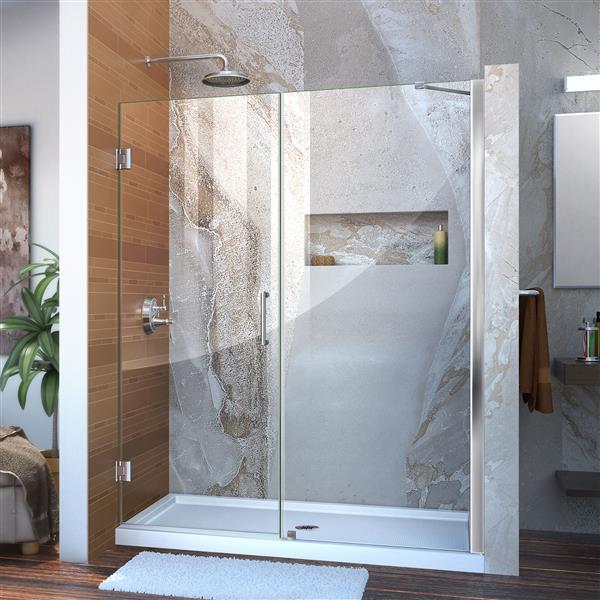 DreamLine Unidoor 58-59-in x 72-in Chrome Shower Door