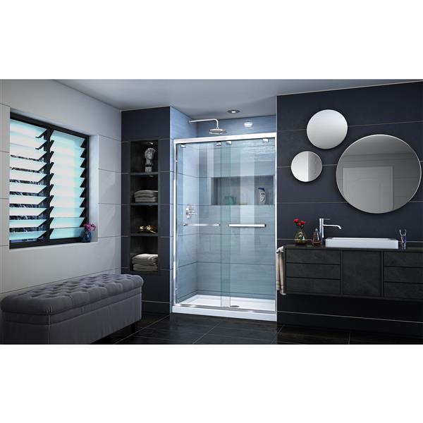 DreamLine Encore Shower Door - 44-48-in x 76-in - Chrome