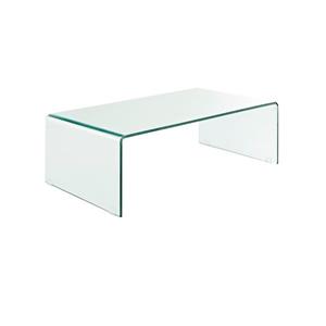 Plata Decor Waterfall Glass Large Coffee Table - Clear - 42-in x 20-in