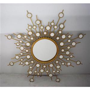 Plata Decor Star Wall Mirror - Gold - 39-in
