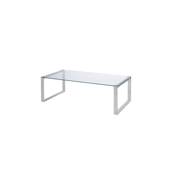 Plata Import Plata Decor Gen Coffee Table Metal Chrome White 39 In Ct 1764na 2 Rona