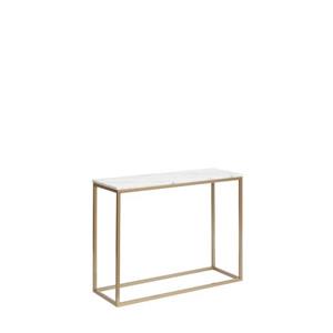 Plata Decor Boca Marble Console - Gold and Faux Marble - 36-in