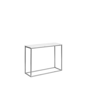 Plata Decor Boca Marble Console - Silver/Faux Marble - 36-in