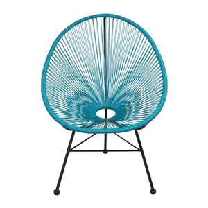 Plata Decor Acapulco Lounge Chair - Turquoise and Black Frame