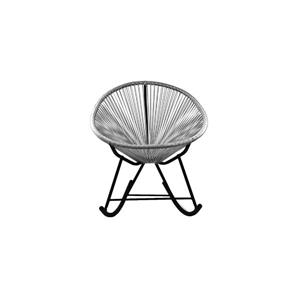 Plata Decor Acapulco Rocking Chair - Grey Cord and Black Frame