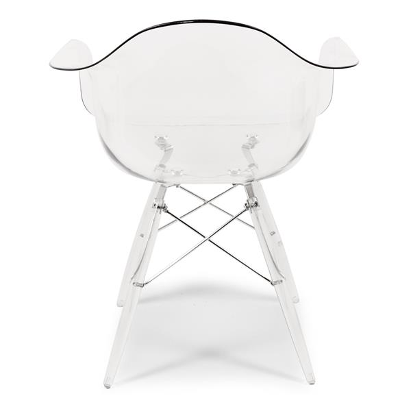 Plata Decor Eiffel Acrylic Bucket Chair with Clear base