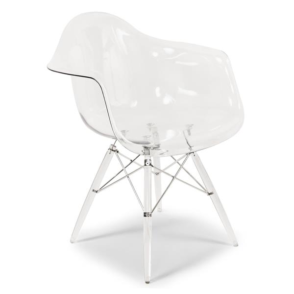 Image of Plata Import | Plata Decor Eiffel Acrylic Bucket Chair With Clear Base | Rona