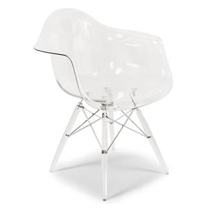 Plata Decor Eiffel Acrylic Bucket Chair with Clear base