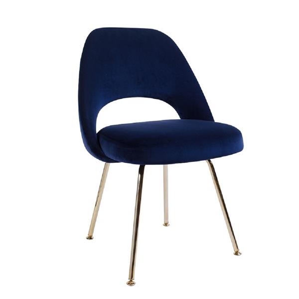 Plata Decor Sand Dining Chair - Black Velvet and Gold Frame