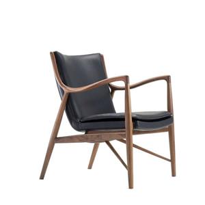 Plata Decor Matthew Lounge Chair -  Black and Walnut