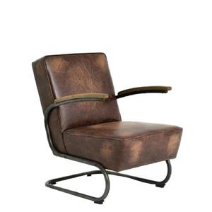 Plata Decor Roco Lounge Chair - Brown Faux Leather
