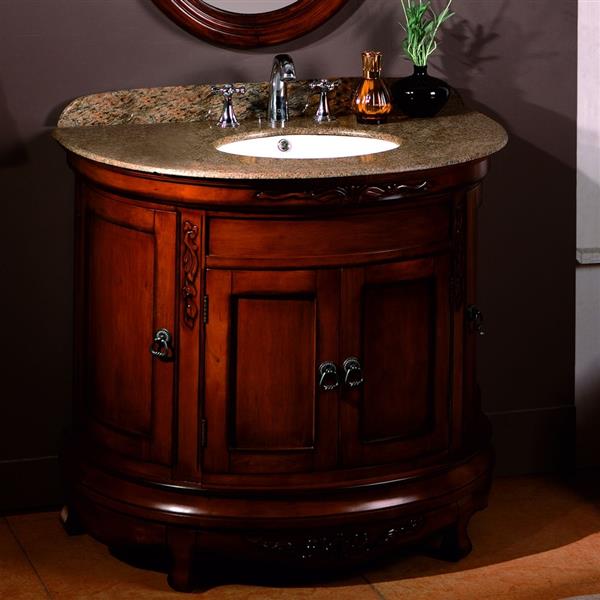 Ove Decors Victoria Single Vanity, 36 Bathroom Vanity Granite Top