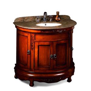 Meuble-lavabo simple Victoria d'OVE Décors , cerise et granite brun, 36 po