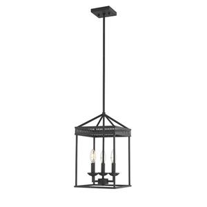 Luminaire suspendu Henry II d'OVE Décors, 3 lumières, noir
