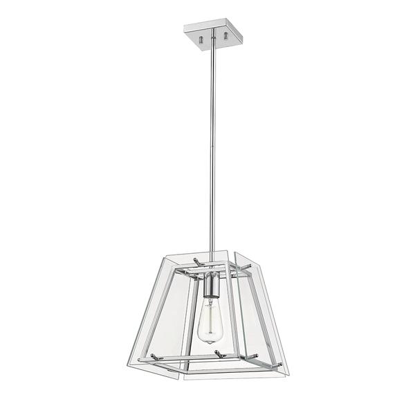 Luminaire suspendu Evan I d'OVE Décors, 1 ampoule, verre et nickel brossé