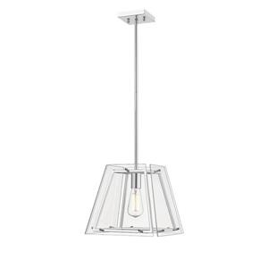 Luminaire suspendu Evan I d'OVE Décors, 1 ampoule, verre et nickel brossé