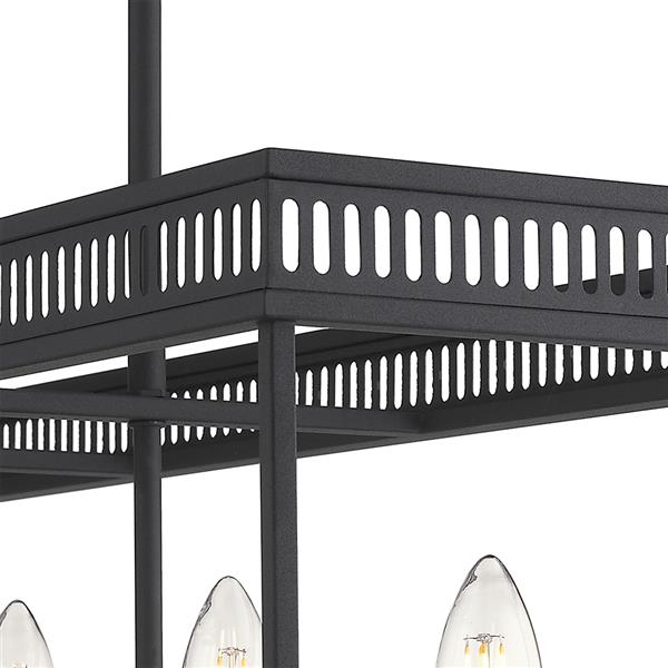 OVE Decors Henry V LED Black Chandelier Light - Rectangular - 5-Lights
