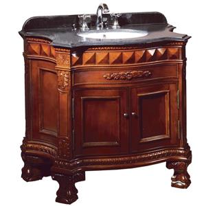 Meuble-lavabo Buckingham d'OVE Décors, cerise et granite noir, 36 po