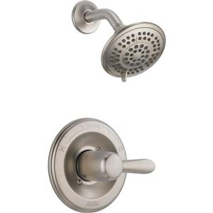 Garniture pour bain/douche Monitor série 14 de Delta, pommeau de douche intégré, chrome
