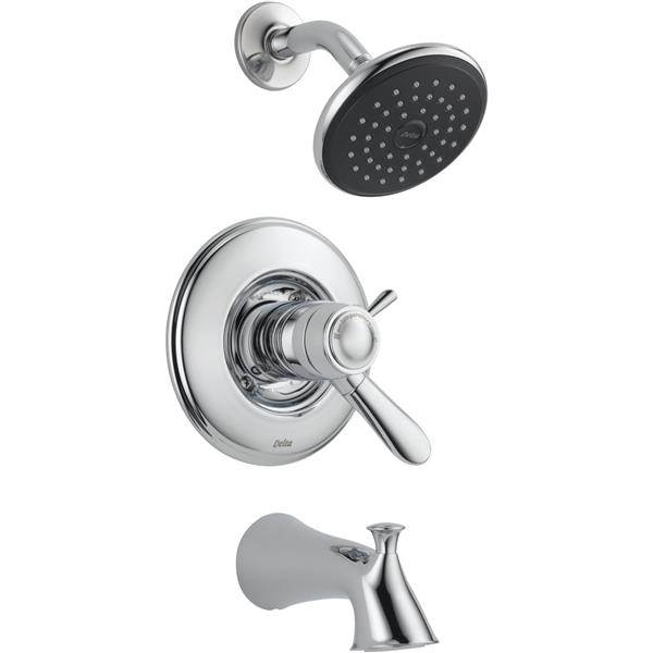 Garniture de baignoire et douche Lahara Série 17T de Delta, chrome