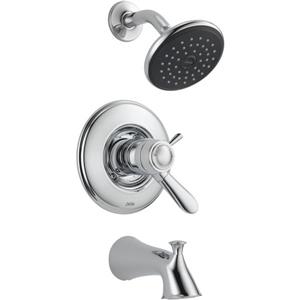 Garniture de baignoire et douche Lahara Série 17T de Delta, chrome