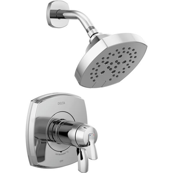 Garniture de douche thermostatique Stryke Série 17 de Delta, pommeau de douche intégré, chrome