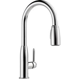 Robinet de cuisine à levier unique Tunbridge de Peerless, douchette intégrée, chrome