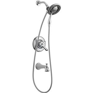Garniture de baignoire et douche Linden Série 17 de Delta, douchette intégrée, chrome