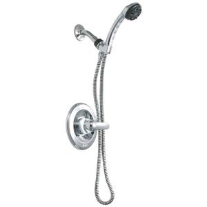Garniture pour bain/douche Série 1300 de Delta, douchette intégrée, chrome
