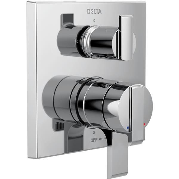 Delta Monitor 17 Series Modern Valve Trim with Diverter - 2-Handle - 3-Setting - Chrome