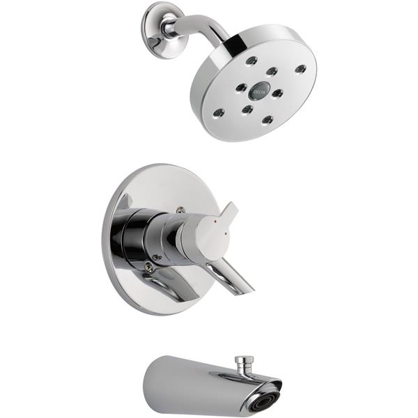 Delta Compel 17 Series Bath and Shower Trim Set - H2Okinetic - Chrome