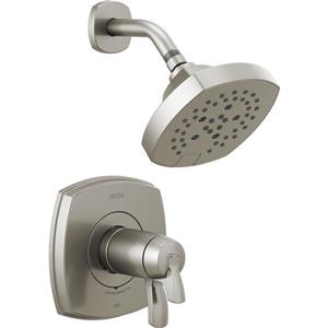 Garniture de douche thermostatique Stryke Série 17 de Delta, pommeau de douche intégré, acier inoxydable