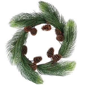 Allstate Artificial Christmas Wreath with Pine cones - 30-in - Green
