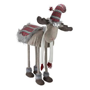 Northlight Winter Ready Bobble Action Nordic Christmas Moose Figure - 29-in
