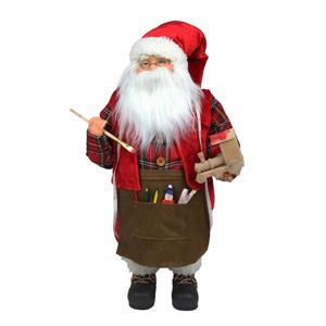Northlight Animated Santa Claus Painting a Toy Train Christmas Decor
