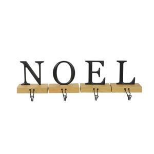 Northlight Metal and Wood -inNOEL-in Christmas Stocking Holder - Set of 4