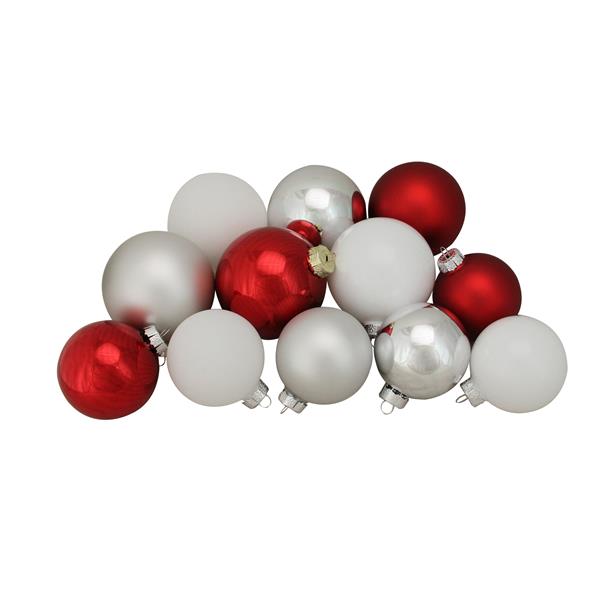Northlight Glass Ball Christmas Ornaments 72 Pieces Multicoloured