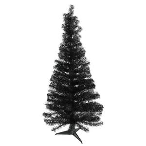 Northlight Slim Black Tinsel Artificial Christmas Tree - 4-ft x 24-in - Black